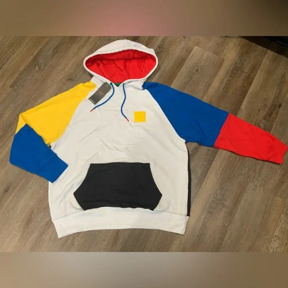Levi's x Lego Men's Relax Brick Built Colorblock Hoodie Sweatshirt Size Large - Picture 1 of 10